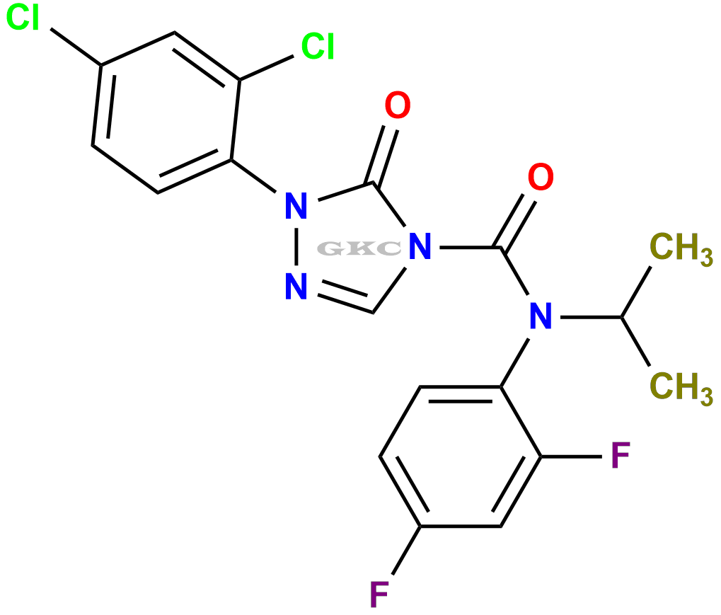 1-(2, 4-dichlorophenyl)-N-(2, 4-difluorophenyl)-N isopropyl-5-oxo-1H-1, 2, 4-trizole-4(5H)-carboxamide